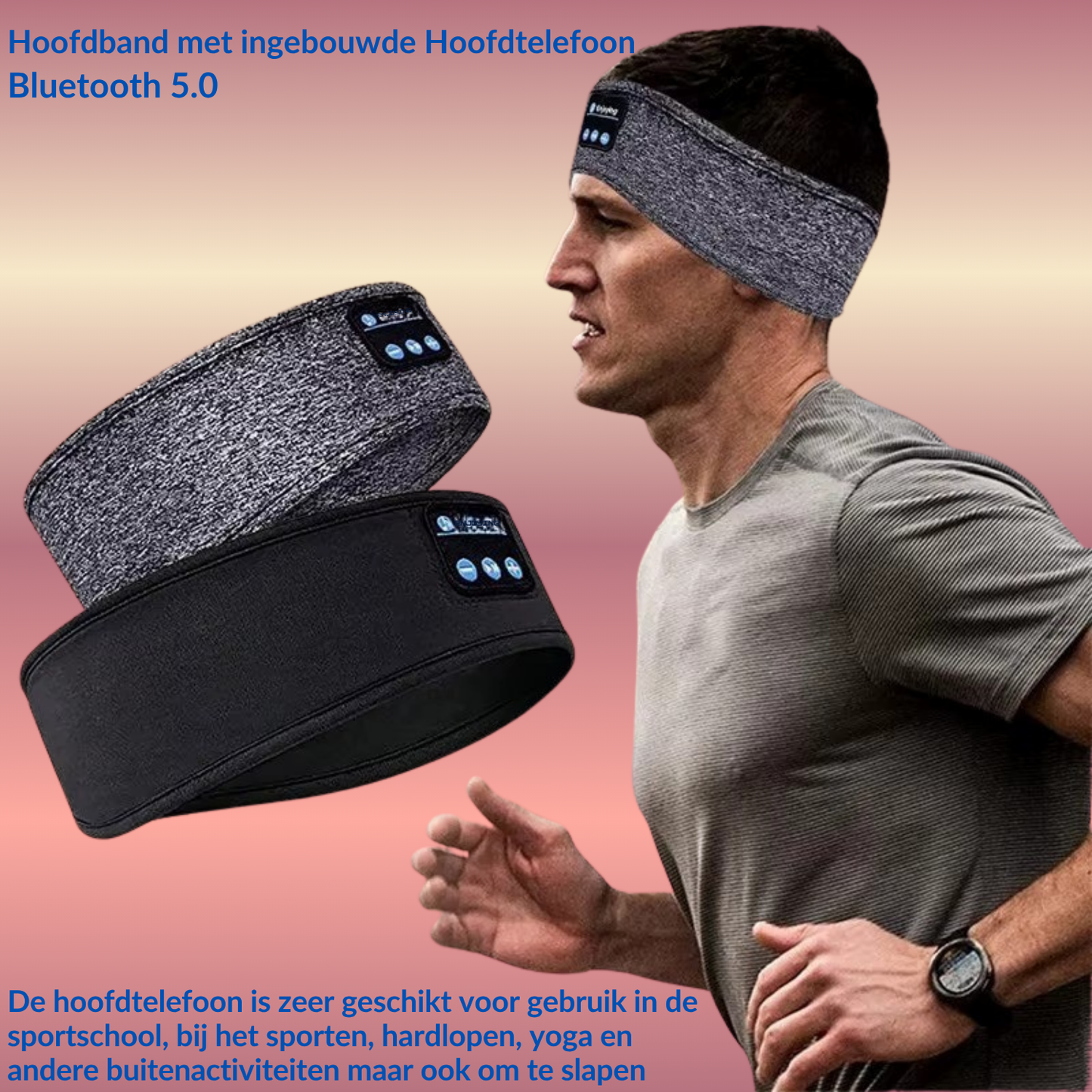 Sleep This Way™ Zachte Bluetooth Slaapband met Oogmasker – Comfortabel geluid voor een diepe, ongestoorde slaap