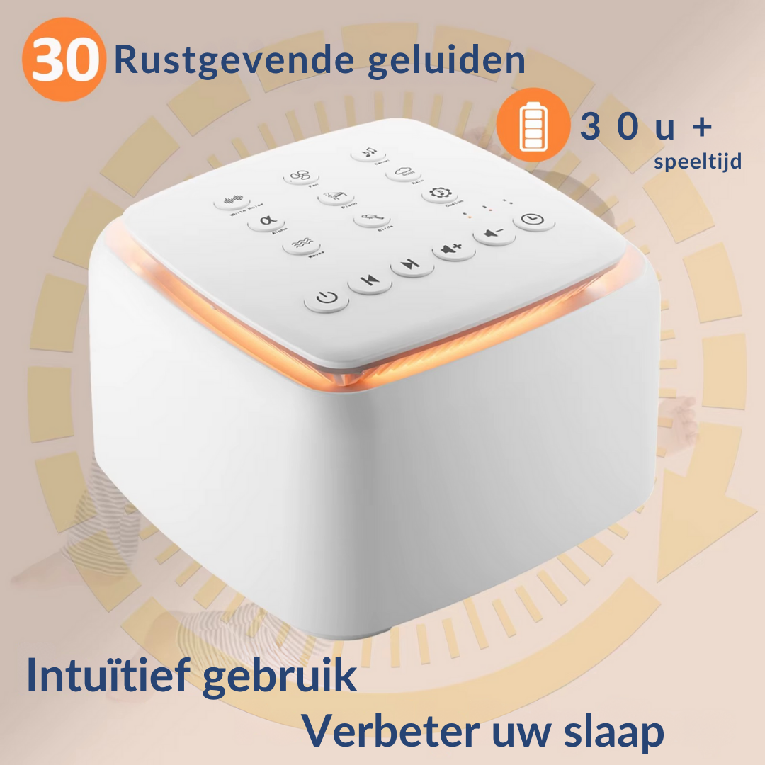 Sleep This Way™ - Witte Ruis voor thuis of onderweg - Compact toestel, groots effect