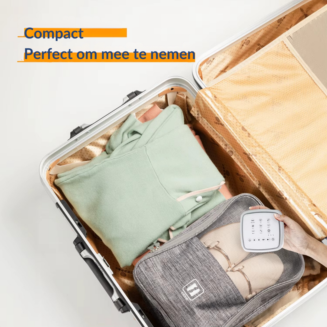 Sleep This Way™ - Witte Ruis voor thuis of onderweg - Compact toestel, groots effect