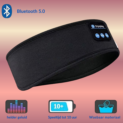 Sleep This Way™ Zachte Bluetooth Slaapband met Oogmasker – Comfortabel geluid voor een diepe, ongestoorde slaap