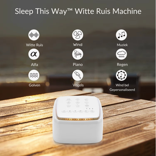 Sleep This Way™ - Witte Ruis voor thuis of onderweg - Compact toestel, groots effect