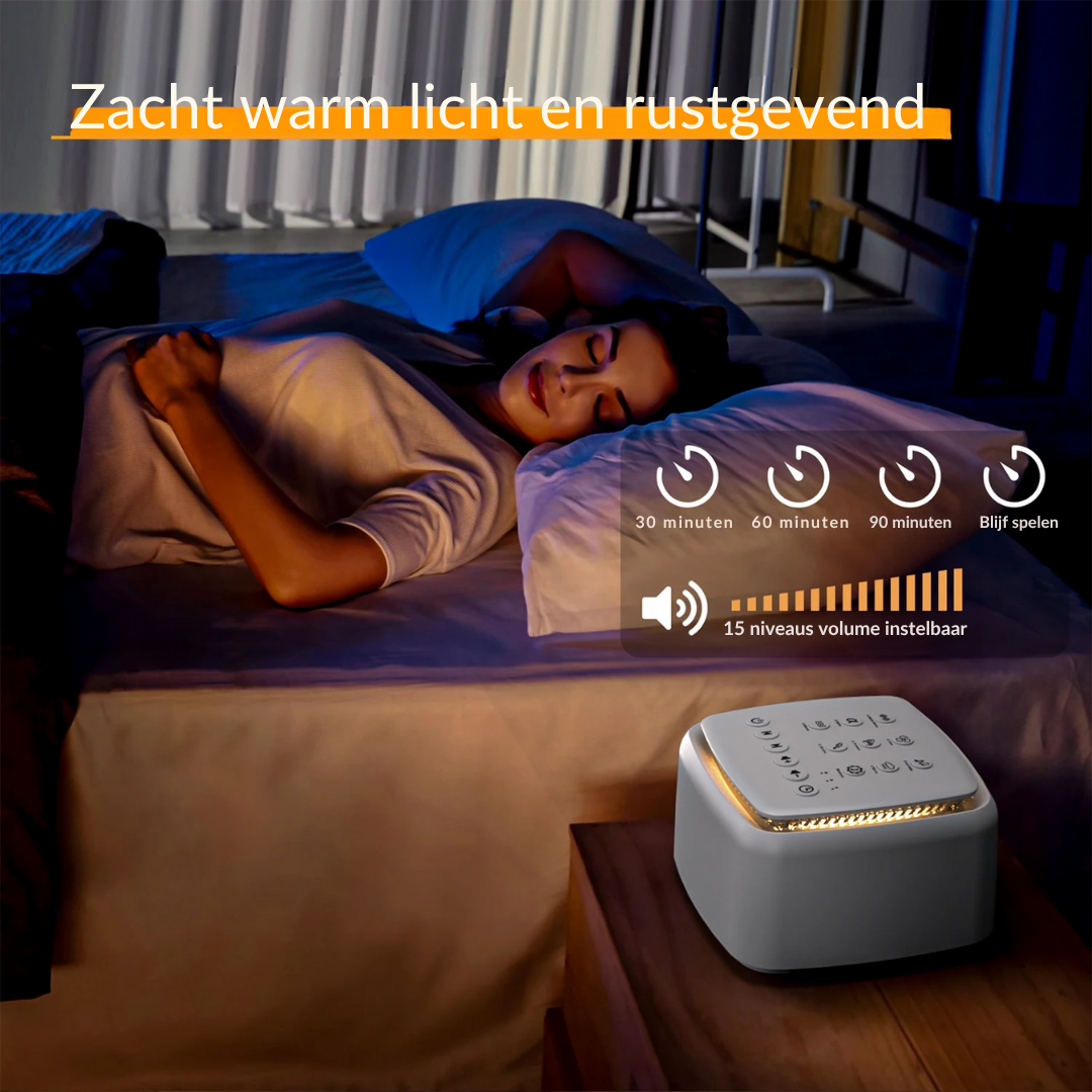 Sleep This Way™ - Witte Ruis voor thuis of onderweg - Compact toestel, groots effect